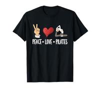 Pilates Peace Love Pilates Harmony Fitness Life Maglietta