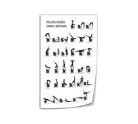 Pilates Principles and Core Focus Canvas, Motivational Wall Art for Home Workout Space(Unframed,08x12inch(20x30cm))