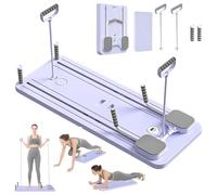 Pilates Reformer, 5 in 1 Pilates , La Ruota Addominale Push-Up rimbalza Automaticamente Timer Pilates, Tavola Addominale Pilates Multifunzione per la Casa e la Palestra (Viola)