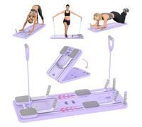Pilates Reformer Kit 5 in 1 Pilates Reformer Machine with LED Counter,Automatic Rebound Roller, Multifunction Exercise Board for Home practice
