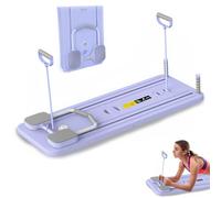 Pilates Reformer Kit Pieghevole, Pilate Casa Multifunzione | con Barra di Pilato, Rullo Addominali e Strisce di Resistenza, per Lavorare Efficace Forza del Tronco, Gambe