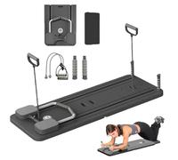 Pilates Reformer - Macchina per la casa, con contatore a LED, fasce di rimbalzo e resistenza automatiche, tavola da pilates pieghevole, ideale per allenamento addominale