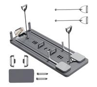 Pilates Reformer Machine, 5 In1 Multifunzionale Addominal Board with LED Counter, Automatic Rebound Roller, Board Full-Body Workout Trainer, for Home Pilates & Core Workou