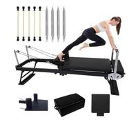 Pilates Reformer Machine con 5 corde elastiche regolabili in lattice, letto pieghevole multifunzionale per yoga per casa e palestra, attrezzatura per allenamento di base
