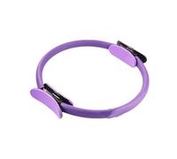 Pilates Ring Fitness Trainer, 15 Inch Pilates Ring Fitness Circle, Dual Padded Handles Yoga Rings for Beginners Toning Arms, Thigh, for Home Workout Mat & Reformer Workouts (Purple)