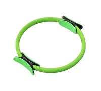Pilates Ring Fitness Trainer, 15 Inch Pilates Ring Fitness Circle, Dual Padded Handles Yoga Rings for Beginners Toning Arms, Thigh, for Home Workout Mat & Reformer Workouts (Green)
