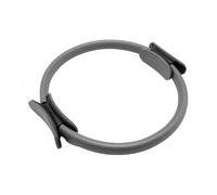 Pilates Ring Fitness Trainer, 15 Inch Pilates Ring Fitness Circle, Dual Padded Handles Yoga Rings for Beginners Toning Arms, Thigh, for Home Workout Mat & Reformer Workouts (Gray)