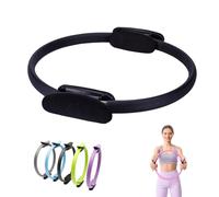 Pilates Ring Fitness Trainer, Pilates Ring Magic with Double Padded Handles, for Toning Arms, Legs Men and Women (Black)
