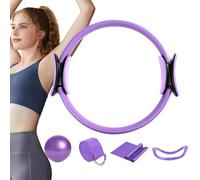 Pilates Ring Set - Pilates Ring for Women, Pilates Ring Yoga Ball Resistance Nastri | 5x legamenti yoga Taglio di tensione, Attrezzature per l'allenamento per stabilità, fitness e energia nucle