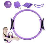 Pilates Ring Set, Plates Rng For Women - Piltes Ball Bands Di Resistenza Alla Palla, 5x Cintura Di Tensione Di Yoga, Attrezzature Di Allenamento Per Stabilità, Fitness E Nucle Energia