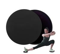Pilates Sliding Disc, Coppia di addestramento del nucleo rotondo di 17 cm di diametro | Materiale composito bifacciale PP EVA 160 G, piastre scorrevoli per allenamento della per tappeti e