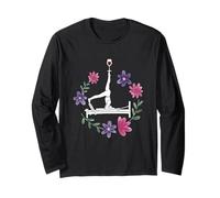 Pilates vino floreale Reformer Pilates con fiori Maglia a Manica