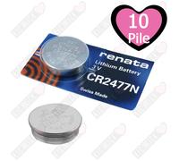 Pile a Bottone al Litio Renata 3 V Batterie x 10