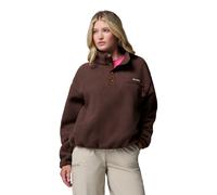 Columbia - Pile con collo alto e mezza chiusura a pressione - Helvetia II Cropped Half Snap Fleece Tobacco per Donne in Nylon - Taglia M - Marrone