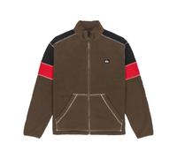 QUIKSILVER Giacca di pile funzionale 'CLEAN COAST BLO' cioccolato / rosso / nero Uomo QUIKSILVER L