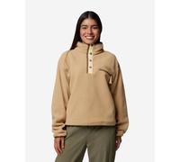 Pile Columbia Helvetia II Cropped Half Snap marrone chiaro donna - S