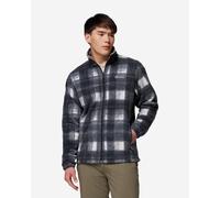 Columbia Steens Mountain - Giacca da uomo con stampa, in pile, con cerniera intera, colore: gesso, S