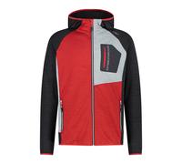 Pile con cappuccio a zip intera CMP Unlimitech Grid Tech Rosso L