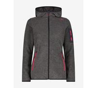 CMP Campagnolo - Giacca in pile Knit-Tech Fix Hood Jacquard Stripes donna grigio rosa XS