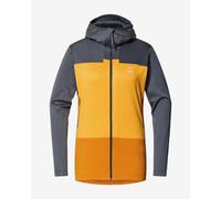 Pile con cappuccio Haglöfs ROC Flash Mid giallo grigio scuro donna - L