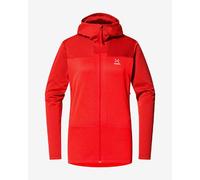 Pile con cappuccio Haglöfs ROC Flash Mid rosso intenso donna - XS