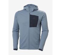 HELLY HANSEN Versalite Hooded Fleece M - felpa in pile - uomo L Light Blue man Bluesign,Recycled Polyester