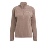 Adidas Multi Essentials Half Zip Fleece Marrone L Donna