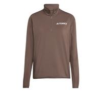 Pile da donna con 1/2 zip adidas Terrex Multi Climawarm Marron M