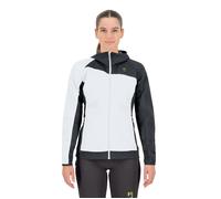 Pile da donna con cappuccio e zip integrale Karpos Averau Blanc XS