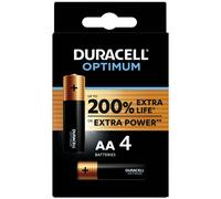 Pile Duracell Confezione da 4 pile alcaline AA Duracell Optimum, 1,5 V LR06