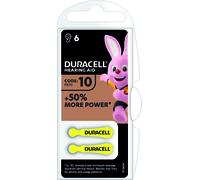 Pile Duracell per Apparecchi Acustici 10, Confezione da 6 Pezzi Duracell Materia