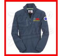 PILE FELPA MAGLIA 118 SOCCORSO EMERGENZA SANITARIA CON LA TUA MANSIONE RICAMATA