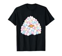 Pile Marshmallow Pastello con Orsacchiotto Nascosto Maglietta