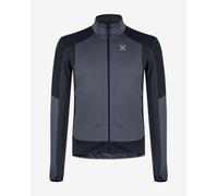 Pile Montura Stretch Colore Maglia Full Zip grigio scuro nero - L