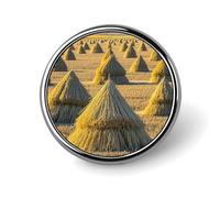 Pile of Grain Spilla in metallo personalizzata Spille da bavero Distintivi Classica Spilla rotonda Novità Spille smaltate Uniche Carino Divertente Pinback Button Distintivo per Giacche, Zaini, Borse
