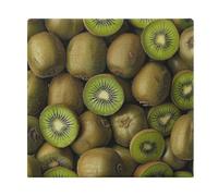 Pile of Kiwi - Cuscini quadrati per sedia, per yoga, pavimento in memory foam, per cucina, sala da pranzo, ufficio o auto, 38 x 38 cm, colore: bianco