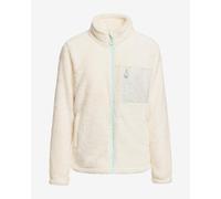 Pile Roxy Alabama Full Zip bianco crema blu turchese donna - M