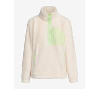 Pile Roxy Alabama Half Zip bianco puro verde donna - XS