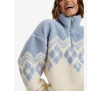 Roxy - Maglione da donna in pile con collo a zip - Mountain Story Bone White per Donne - Taglia L - Viola