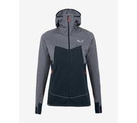 Felpa trekking donna Salewa Puez Hybrid PL FZ Hoody navy blazer melange/fluo coral (40/34)