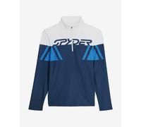 Pile Spyder Podium Half Zip blu scuro bianco - S