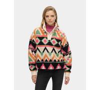 Pile Superdry Super Soft Printed nero arancione rosa donna - XL