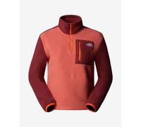 The North Face - Pile donna con mezza zip - W Yumiori 1/4 Zip Mars Dust Sumac Solar Flare per Donne - Taglia M - rosso