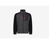 Pile Uomo CMP CAMPAGNOLO Knit-tech Full zip 33H2037 49UP Nero Grigio