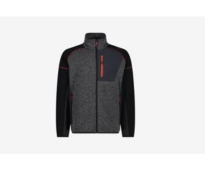 Pile Uomo CMP CAMPAGNOLO Knit-tech Full zip 33H2037 49UP Nero Grigio
