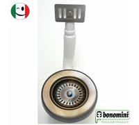 PILETTA BASKET " BONOMINI " CON TROPPO PIENO RETTANG. Ø 115 MM. BRONZATO BRONZO