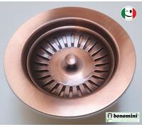 PILETTA BASKET " BONOMINI " DIAMETRO EST. Ø 115 MM. SCARICO 1½" RAMATO - RAME