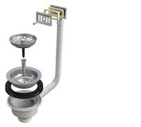 PILETTA CANESTRINO 70 X 1"1/2 PER LAV/INOX CON ATT.TROP.PIENO C/GRIGLIETTA RETTANGOLARE ALBA