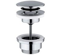 Piletta Click Clack 1"1/4 Con Troppo Pieno Con Vite 80 Mm Cromata