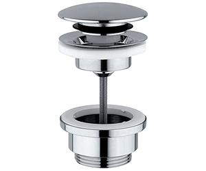 Piletta Click Clack 1"1/4 Con Troppo Pieno Con Vite 80 Mm Cromata